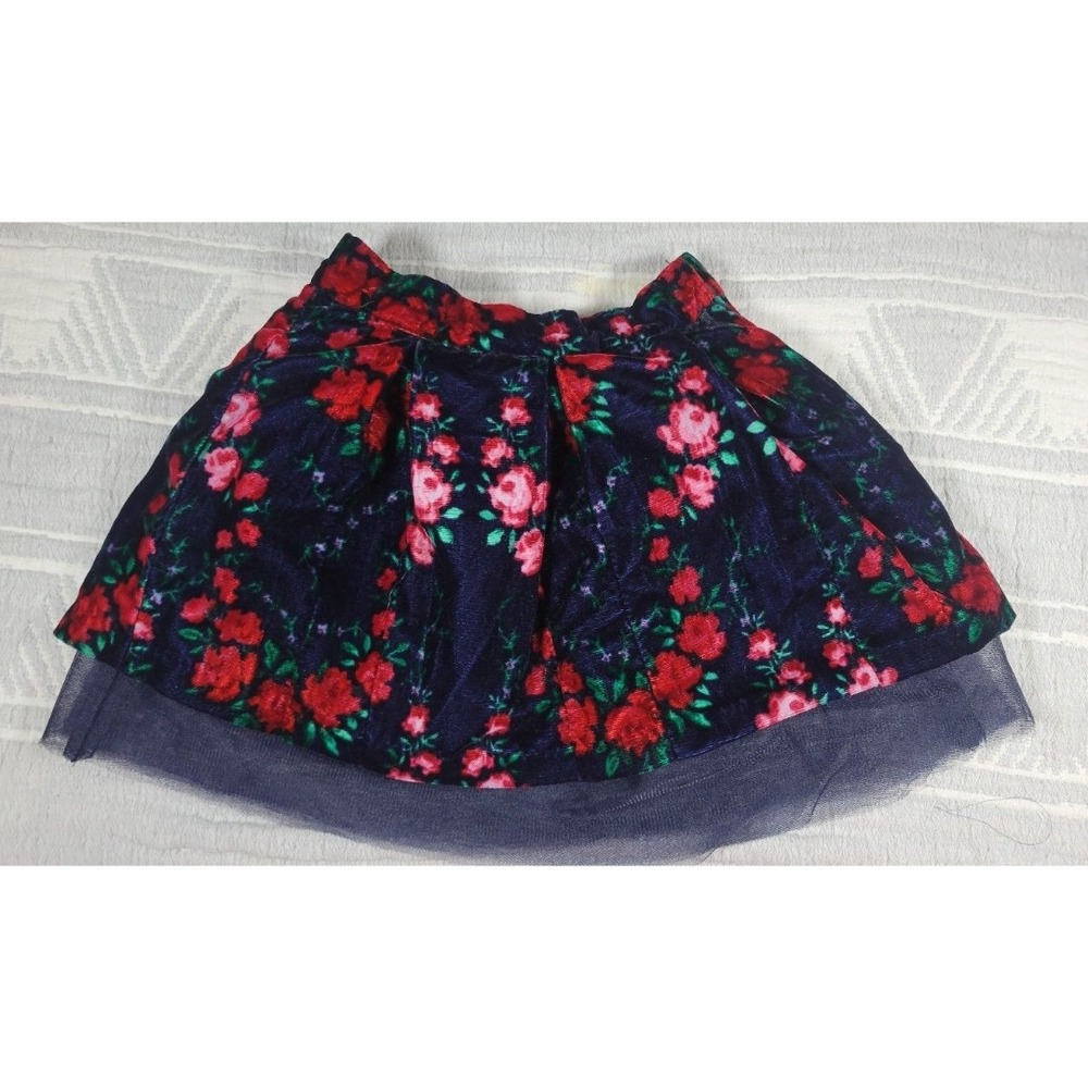 Janie and Jack Girls Rose Print Skirt Size 2T – Holiday Party / Dressy